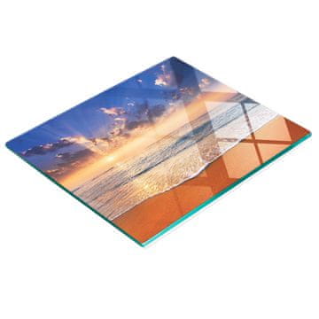 tulup.cz Izdržljiva i elegantna staklena kuhinjska ploča s uzorkom sunca i mora 60x52 cm