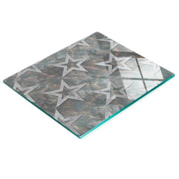 Dekorativna staklena daska za kuhanje i rezanje s kamenim zvijezdama 60x52 cm