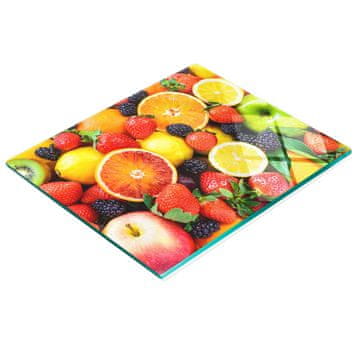 tulup.cz Kuhinjska ploča od kaljenog stakla s ukrasnom grafikom šarenog voća 60x52 cm