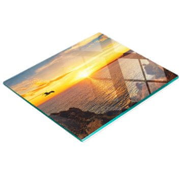 tulup.cz Izdržljiva i elegantna staklena ploča s uzorkom zalaska sunca i mora 60x52 cm
