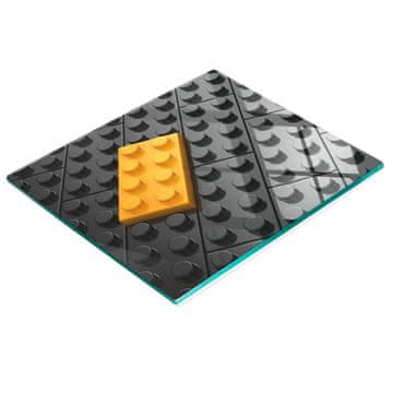 tulup.cz Kuhinjska višenamjenska ukrasna ploča od kaljenog stakla Lego kockice 60x52 cm