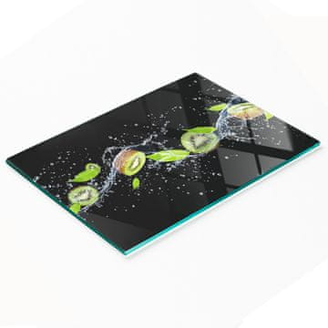 tulup.cz Izdržljiva i elegantna staklena kuhinjska daska s uzorkom kivija i vode 80x52 cm
