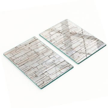 Čvrste i elegantne staklene ploče s uzorkom Bijeli kameni zid 2x40x52 cm