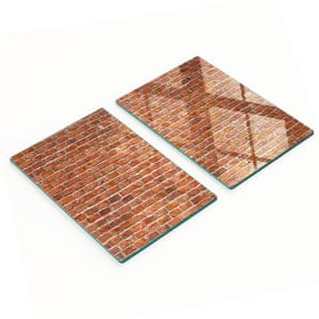 Dekorativna daska za rezanje od kaljenog stakla, zid od cigle 2x40x52 cm