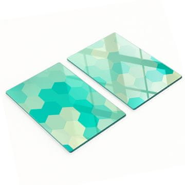 Kaljene staklene kuhinjske daske s grafikom geometrijskih oblika 2x40x52 cm