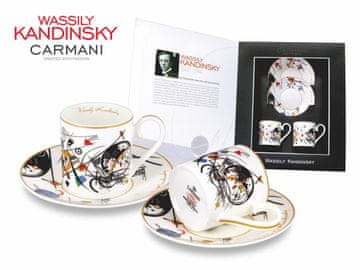 Carmani Set od 2 šalice za espresso, Vasilij Kandinski, poprečna linija, 1923.