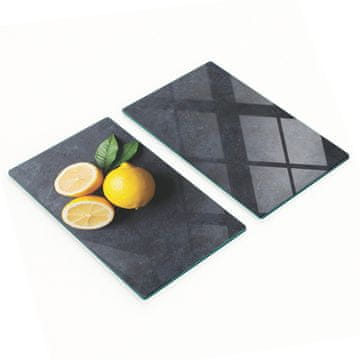 tulup.cz Dekorativne daske za rezanje od kaljenog stakla s limunskim kamenom 2x30x52 cm