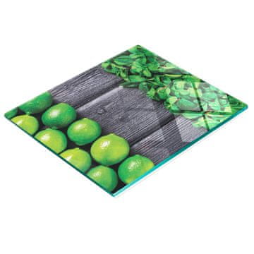 tulup.cz Kuhinjska ploča od kaljenog stakla s dekorativnom grafikom boje limete i mente 60x52 cm