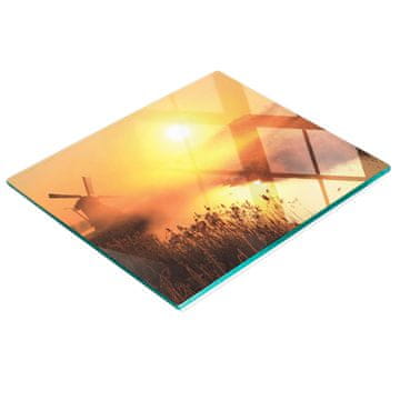 Kuhinjska višenamjenska ukrasna staklena ploča sunce vjetrenjača 60x52 cm