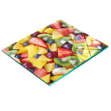 Staklena dekorativna ploča za posluživanje grickalica, sjeckano voće, 60x52 cm