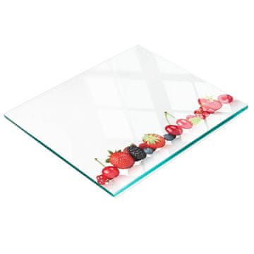 Trajna i elegantna staklena kuhinjska daska s uzorkom voća u nizu 60x52 cm
