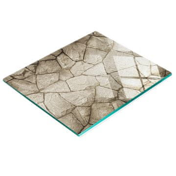 tulup.cz Izdržljiva i elegantna staklena kuhinjska ploča s uzorkom kamenog zida 60x52 cm