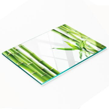 Kuhinjska višenamjenska ukrasna daska od kaljenog stakla i bambusa 80x52 cm