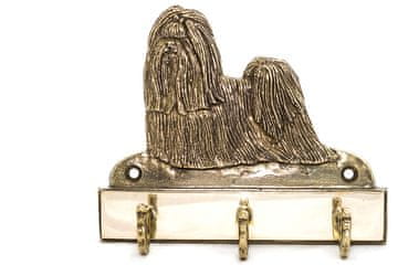 Shih Tzu, Shi tsu, Shi-Tzu, Szi-cu, Szitzu - vješalica za ključeve sa psom, mesingani držač za pseće dodatke, elegantna dekoracija za hodnik