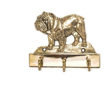 Engleski buldog, Bulldog I - vješalica za ključeve sa psom, mesingani držač za pseće dodatke, elegantna dekoracija za hodnik