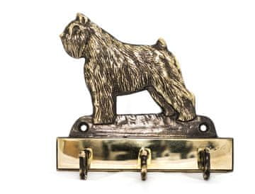 Bouvier des Flandres - vješalica za ključeve sa psom, mesingani držač za pseće dodatke, elegantna dekoracija za hodnik