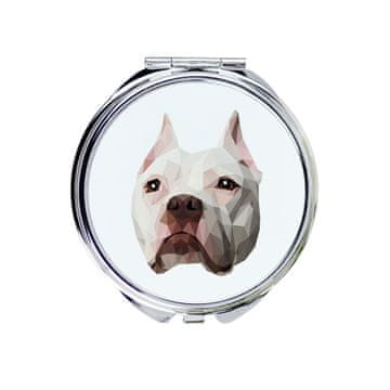 Američki pit bul terijer, Pit Bull, Američki pit bul terijer, Pitbul, APBT - ogledalo s fotografijom i geometrijskim natpisom a