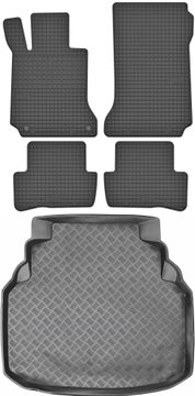 Mercedes C-Klasa W204 Sedan Kombi od 2007-2014. Set - gumeni podmetači za automobil + prostirka za prtljažnik