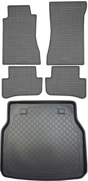Mercedes C-klasa W203 T karavan (5 vrata) od 2001-11.2007. Komplet - gumeni podmetači za automobil + tepih za prtljažnik