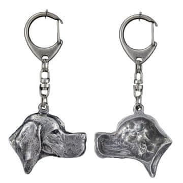 Pointer - posrebreni privjesak za ključeve s motivom psa u poklon kutiji, ukras za torbu, privjesak za ruksak marke