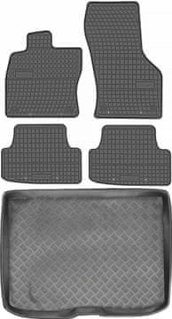 Audi A3 III 8V Hatchback Sportback od 2012-2020. Set: gumeni podmetači za automobil i tepih za prtljažnik