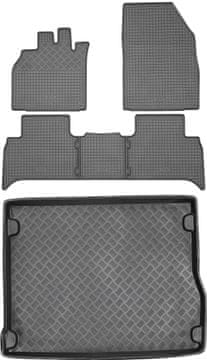 Renault Scenic III monovolumen od 2009-2016., set - gumeni podmetači za automobil + tepih za prtljažnik