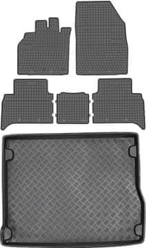 Renault Scenic III monovolumen od 2009.-2016. SET - gumene prostirke za automobil + prostirka za prtljažnik