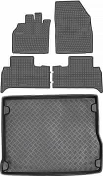 Renault Scenic III monovolumen od 2009-2016. Komplet - gumeni podmetači za automobil i tepih za prtljažnik