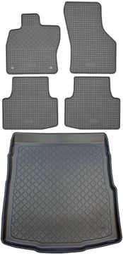 VW Passat B8 Sedan (limuzina) od 12.2014. SET - gumene tepihe za automobil + tapeca za prtljažnik