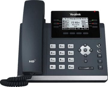 YEALINK T42U IP telefon (bez napajanja) SIP-T42U, IP telefon, sivi, žični, stolni/zidni, 100 unosa, LCD, SIP-T42U