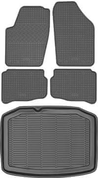 Volkswagen Polo IV Hatchback od 2002.-2009r. Komplet - gumene prostirke za automobil + prostirka za prtljažnik