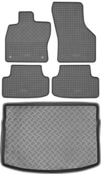 Volkswagen Golf VII Hatchback od 2012-2020. Komplet - gumeni podlošci za automobil + tepih za prtljažnik