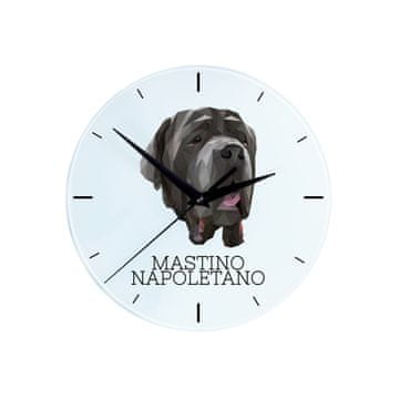 Napuljski mastif, Napuljski mastif, Mastino napoletano - geometrijski zidni sat s fotografijom i natpisom a