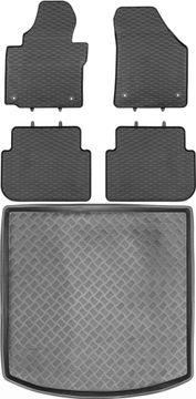 Volkswagen Touran I Minivan od 2003-2010. Set - gumeni tepisi za automobil i tepih za prtljažnik