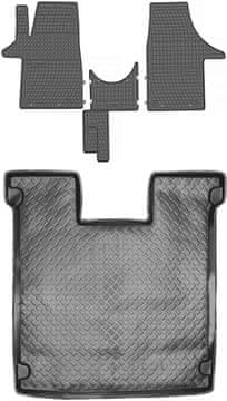 Volkswagen Caravelle T5 VAN od 2003-2015r. komplet - gumeni tepisi za automobil i tepih za prtljažnik