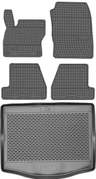 Ford Focus III Hatchback od 2011-2017. Komplet - gumeni podmetači za automobil + prostirka za prtljažnik