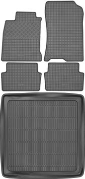 Renault Laguna III Kombi od 2007-2015. komplet - gumeni podmetači za automobil + tepih za prtljaху
