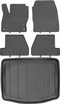 Ford Focus III Hatchback od 2010-2018r. Komplet - gumene podnice za automobil i prostirka za prtljažnik