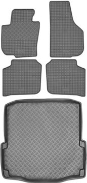 Skoda Superb II Sedan od 2008-2015. Set - gumeni podmetači za automobil i prostirka za prtljažnik