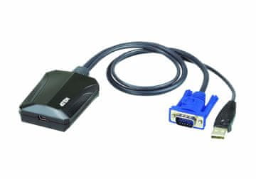 Aten CV211 USB adapter za prijenosno računalo, ženski/muški, crno-plavi, 0 - 40 °C, -20 - 60 °C, 0 - 80%, CV211-AT