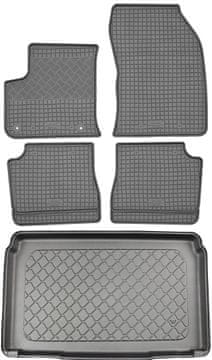 Peugeot e-208 Hatchback (5 vrata) od 01.2020. Komplet – gumeni podmetači za automobil + tepih za prtljažnik