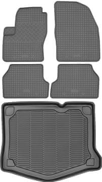 Ford Focus II Hatchback od 2004. do 2011. SET - gumene autotepihe + prostirka za prtljažnik