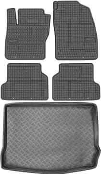 Ford Focus II Hatchback od 2005-2011. komplet - gumirani podmetači za automobil + podloga za prtljažnik