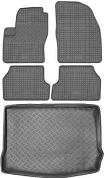 Ford Focus II Hatchback od 2005-2012. Komplet - gumirani podmetači za automobil i podloga za prtljažnik