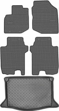 Honda Jazz II Hatchback od 2008-2014. Komplet gumenih tepiha za automobil i tepih za prtljažnik