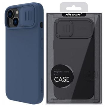Nillkin Nillkin CamShield Magnetic Silicone Case torbica za iPhone 14 Plus, magnetska MagSafe maska sa zaštitom za kameru, plava