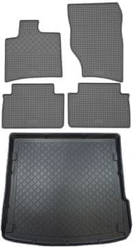 Komplet gumenih tepiha za automobil i prostirka za prtljažnik za Audi Q7 4L SUV (5 vrata), od 03.2006.-05.2015.
