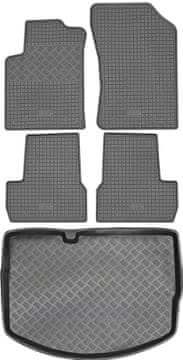 Citroen C3 II Hatchback od 2009-2016. Zestav - gumeni podmetači za automobil + podloga za prtljažnik