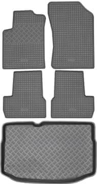Citroen C3 II Hatchback od 2009-2016. Komplet - gumeni podlošci za automobil + prostirka za prtljažnik