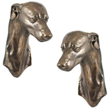 Whippet, engleski hrt - statua psa, viseća bista, jedinstveni ukras za ljubitelje pasa tvrtke